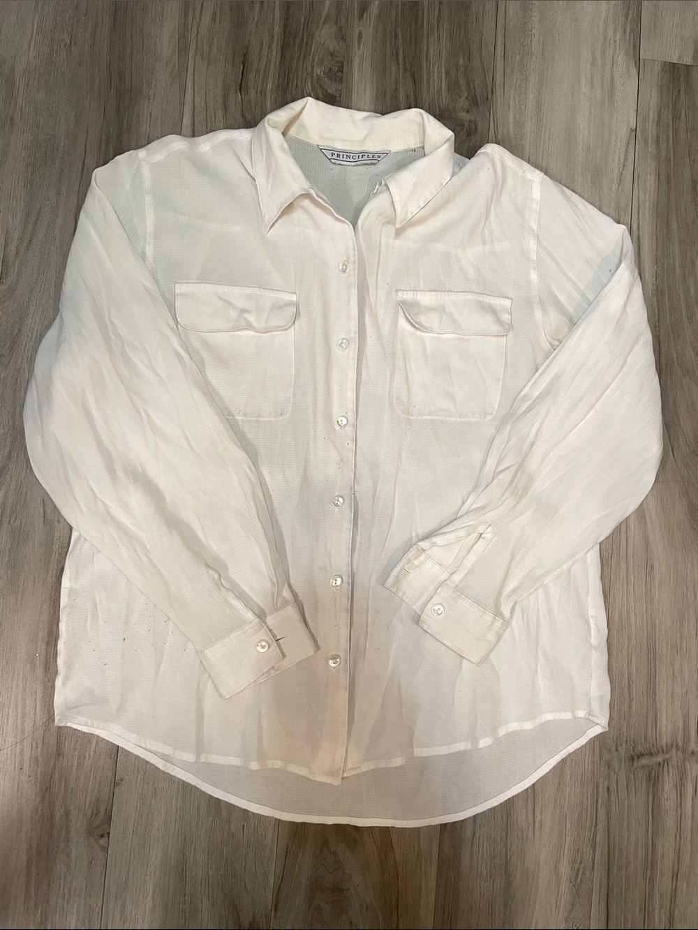 Lightweight Button-Up Shirt in Ivory